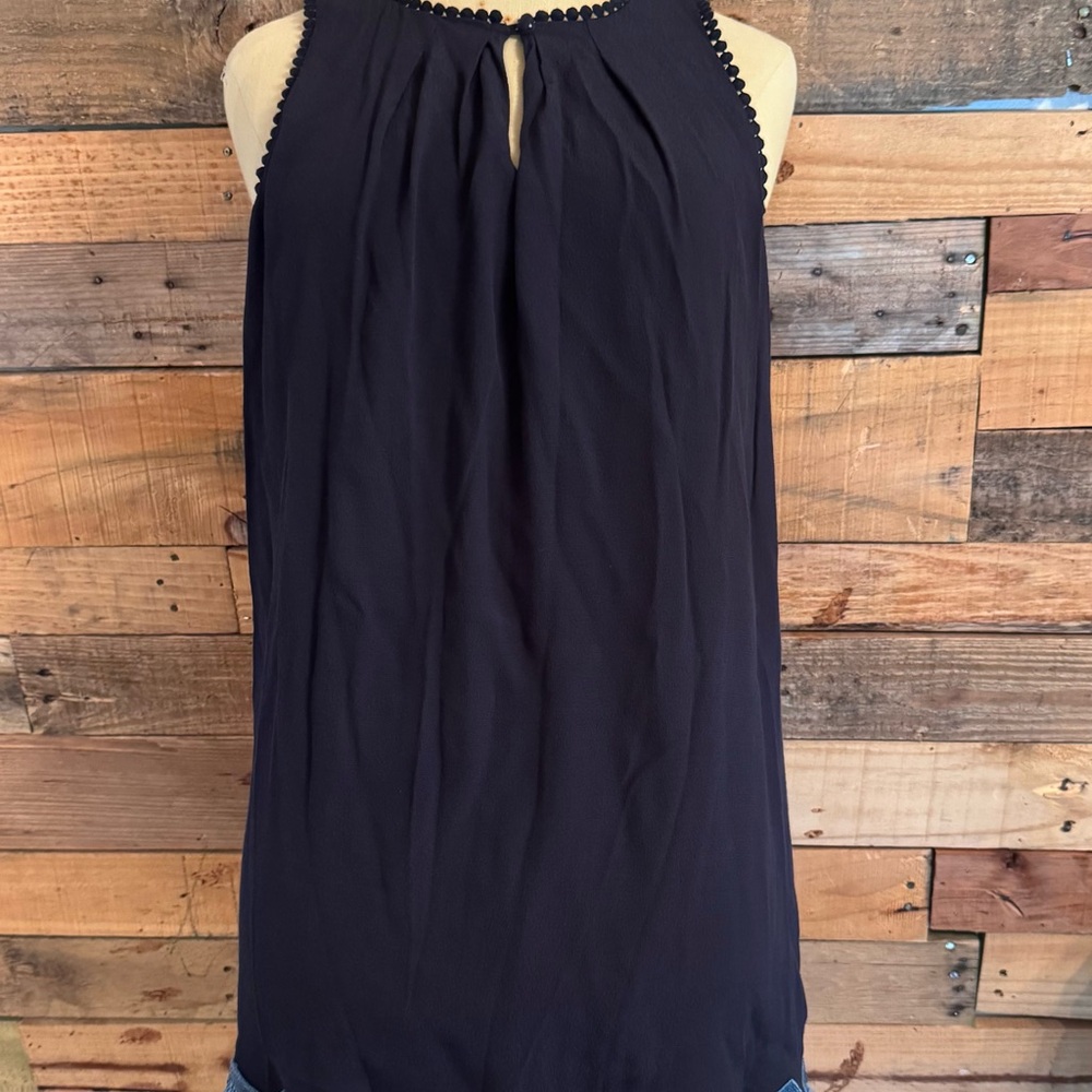 Maeve (Anthropologie) Navy Beaded Midi Dress